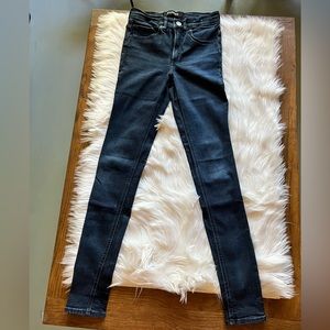 Express Perfect Denim High Rise Leggings Raw Step Hem SZ 00R